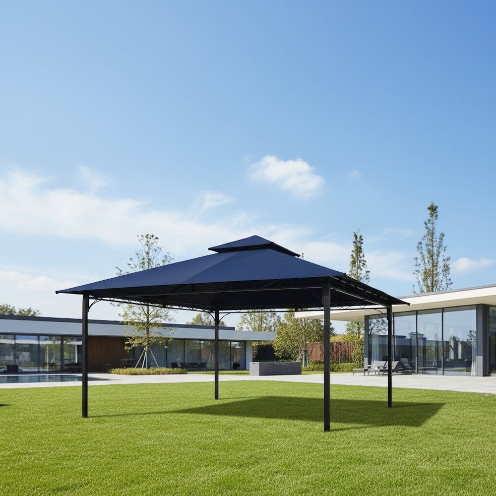 Replacement Canopy, Navy Blue Polyester Fabric, 10 ft. Vented Gazebo Top