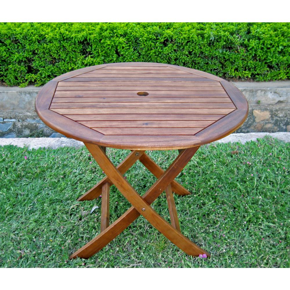 38" Round Folding Table with Curved Legs
