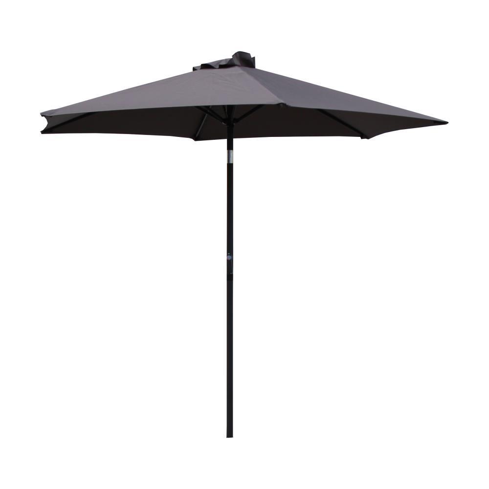 St. Kitts Aluminum Tilt and Crank 10-foot Outdoor Umbrella, Grey color