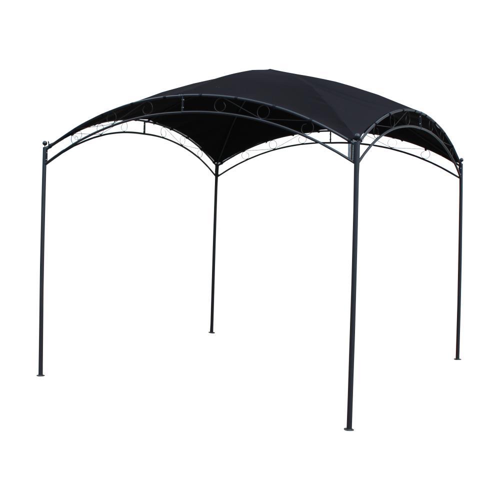 St. Kitts 10-Foot Square Dome Top Gazebo , Black