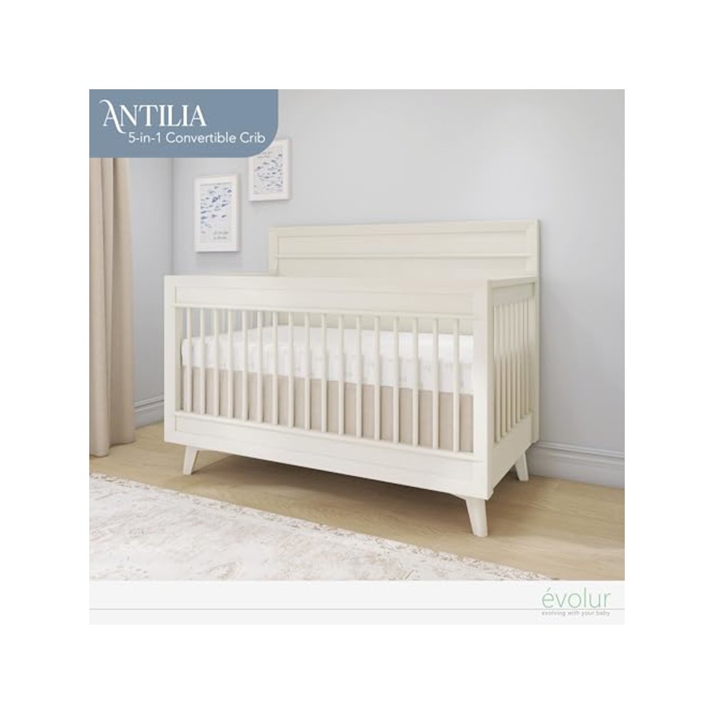 Evolur Loft Antilia Mid-Century 4-in1 Crib, 930-VB