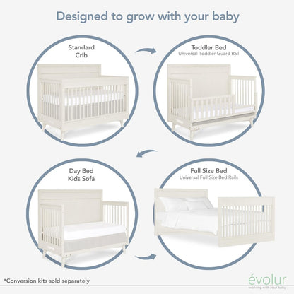 Evolur Loft Antilia Mid-Century 4-in1 Crib, 930-VB