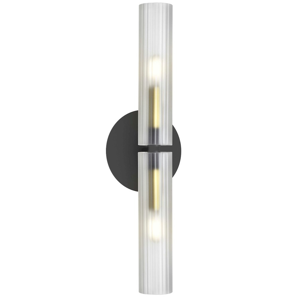 2LT Incandescent Wall Sconce, MB & AGB, FR Glass