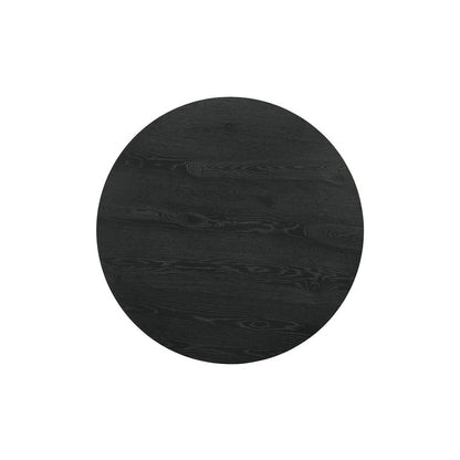 Jasper 47" Round Ebony Black Counter Height Table with Pedestal Base
