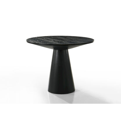 Jasper 47" Round Ebony Black Counter Height Table with Pedestal Base