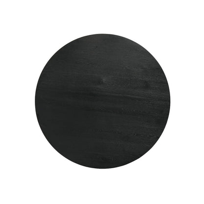 Haven 59" Round Ebony Black Pedestal Dining Table with Hourglass Base