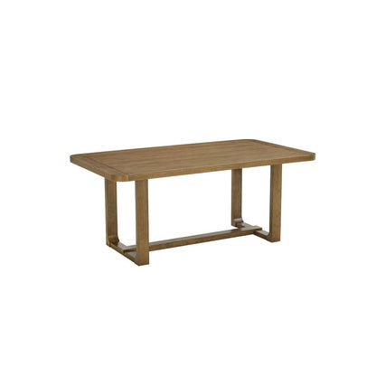 Darla 72" Rectangular Walnut Oak Sled Dining Table