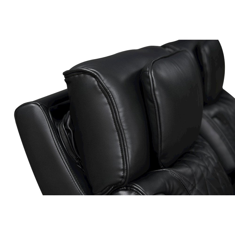 Black Leather Aire Transformer Power Reclining Sofa & Loveseat Living Room Set