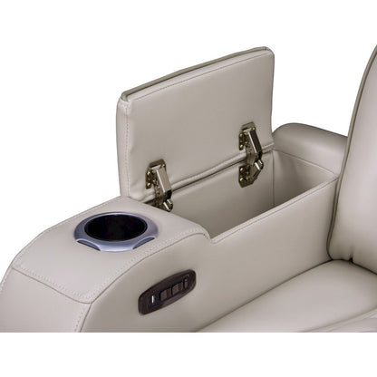 74"W Ice Leather Aire Transformer Power Reclining Loveseat with Power Headrest