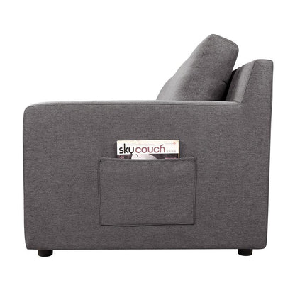 Waylon Gray Linen 4-Seater Sofa with Pockets
