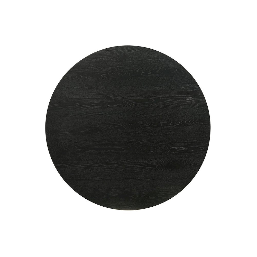 Grantham Black 22"W Round End Table with Pedestal Base