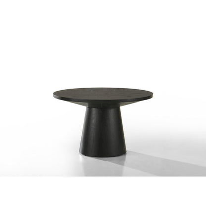 Black 3Pc Coffee, End, & Console Occasional Table Set with Pedestal Base