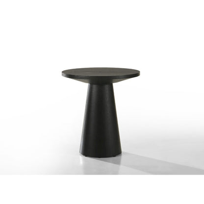 Black 3Pc Coffee, End, & Console Occasional Table Set with Pedestal Base