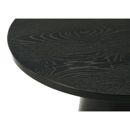 Grantham Black 20"W Round Console Table with Pedestal Base