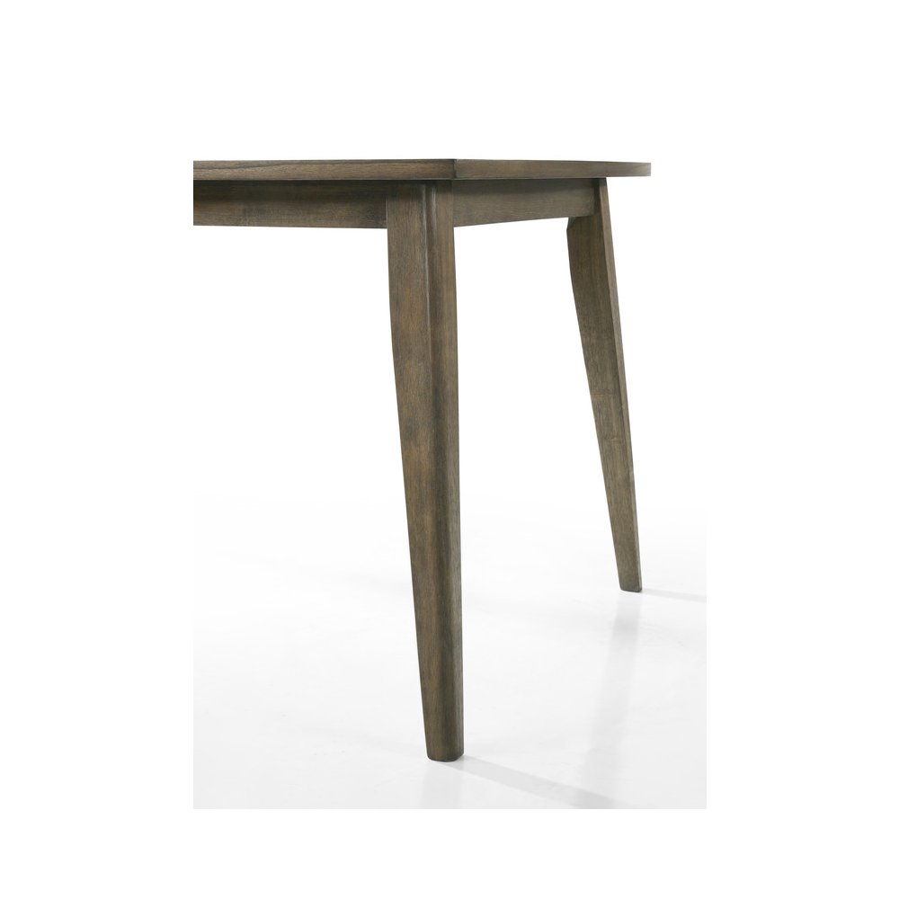 9-Piece Mixed-Finish Dining Set, Extendable Vintage Walnut Table & Gray Chairs