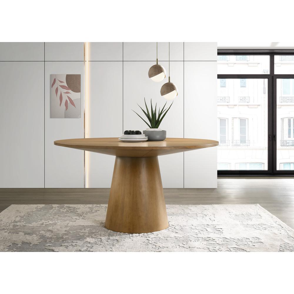 Jasper Driftwood Finish 59" Wide Contemporary Round Dining Table