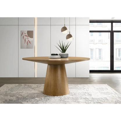 Jasper Driftwood Finish 59" Wide Contemporary Round Dining Table