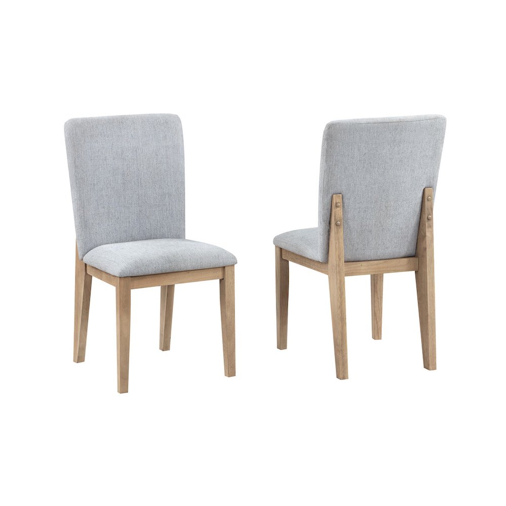7-Piece Dining Set with 59" Round Table & 6 Gray Dining Chairs