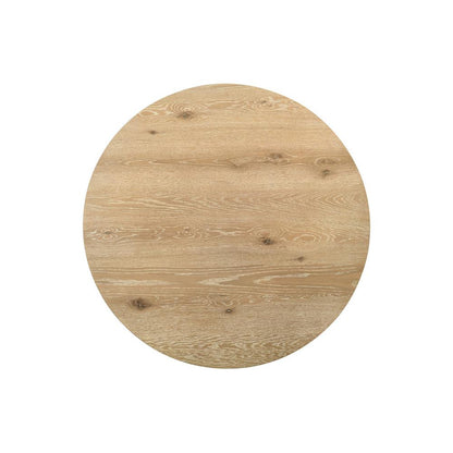 Tate Oak Finish 47" Round Dining Table with Metal Base