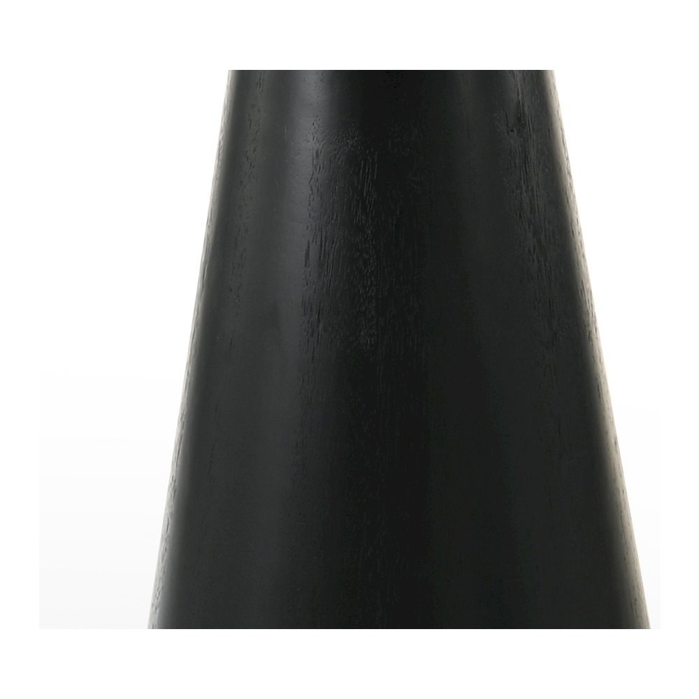 Jasper 47" Round Ebony Black Counter Height Table with Pedestal Base