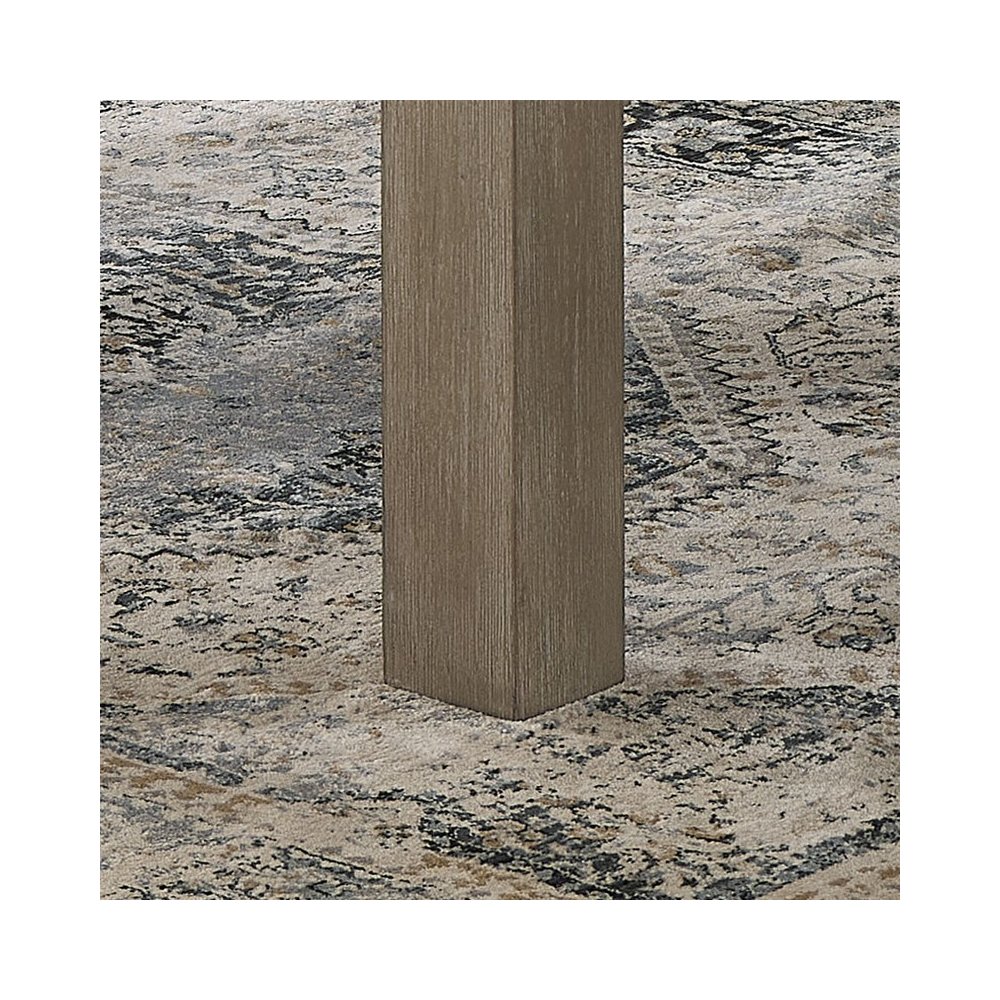 Tabitha 66"W Rectangular White Faux Marble Top Dining Table in Light Oak Finish
