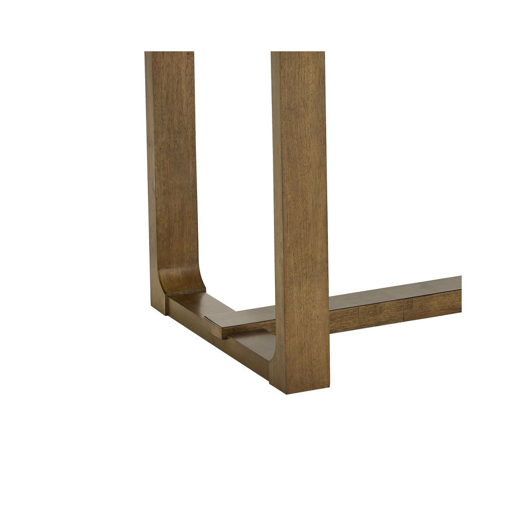 Darla 72" Rectangular Walnut Oak Sled Dining Table