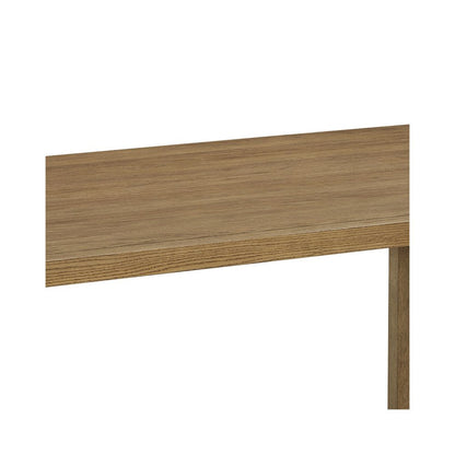 Darla 72" Rectangular Walnut Oak Sled Dining Table