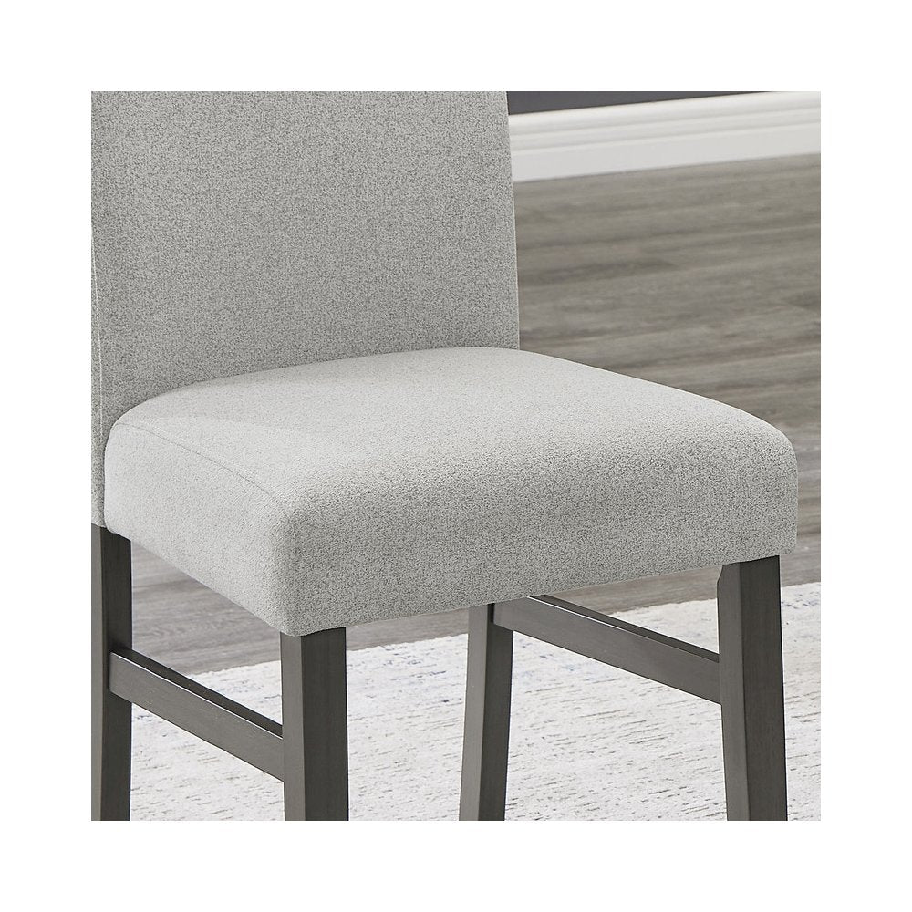 Selena 5-Piece 60" Gray Faux Marble Dining Set – Rectangular Table with 4 Chairs