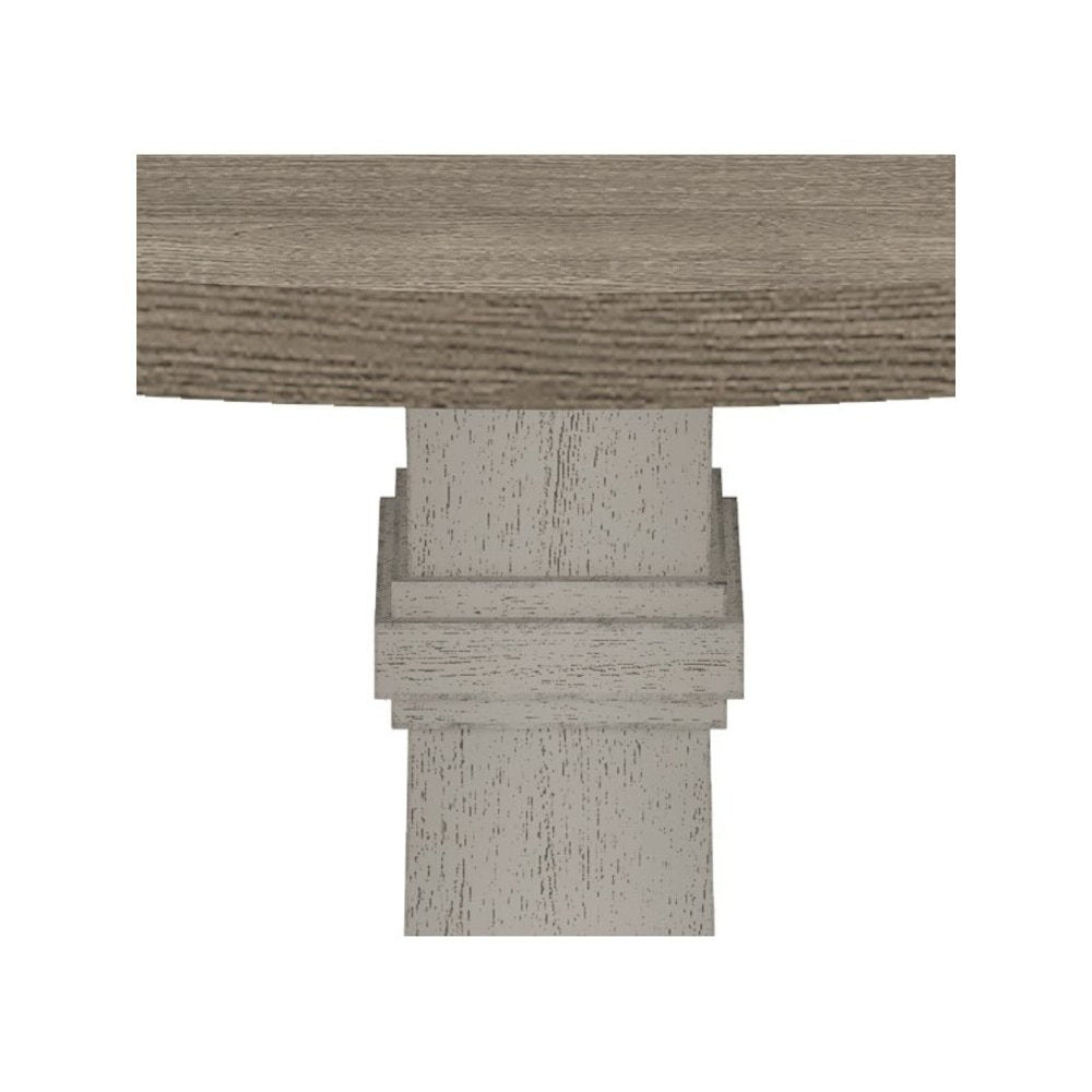 Tannen 59"W Round White and Gray 5-Pc Dining Table Set