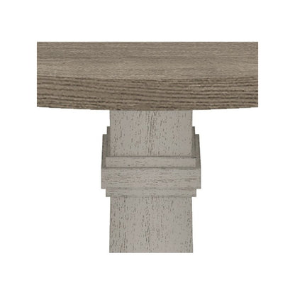 Tannen 59"W Round White and Gray 5-Pc Dining Table Set