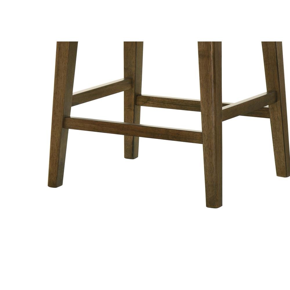 Sasha Walnut Counter Height Stool with Upholstered Seat