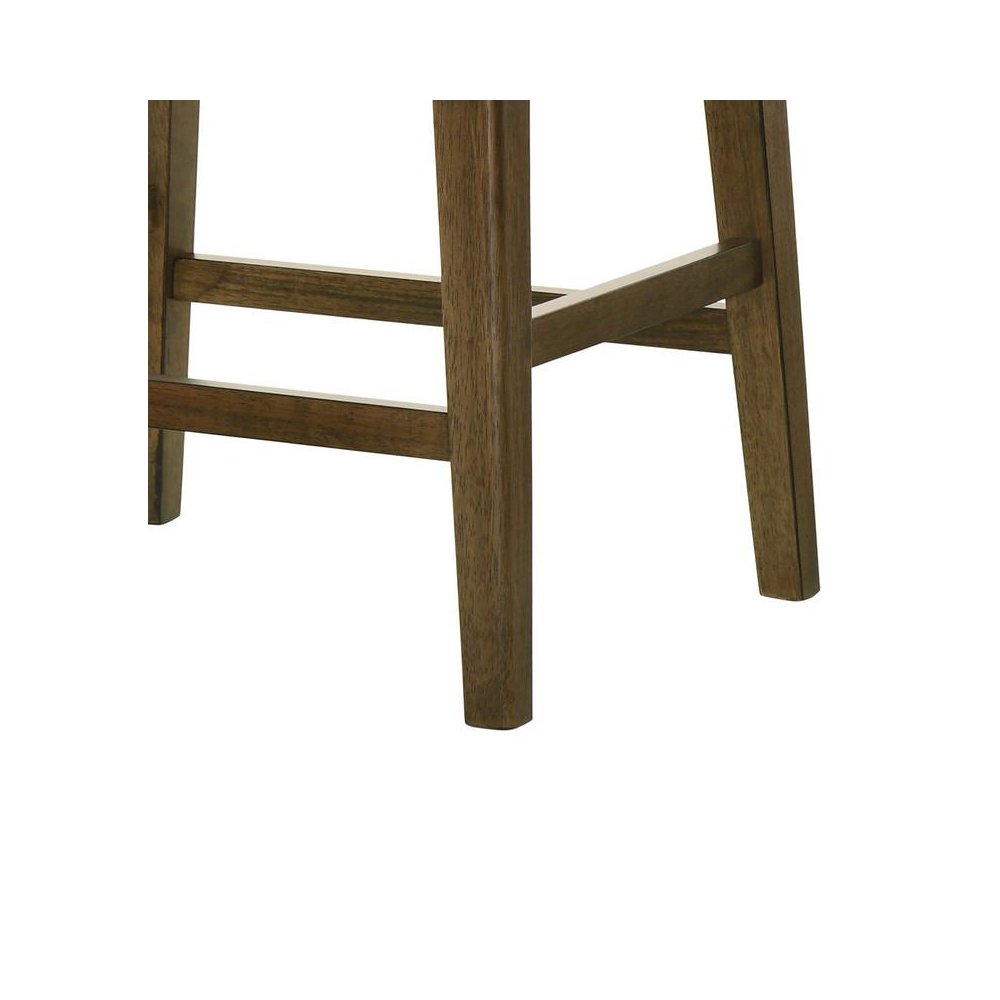 Sasha Walnut Counter Height Stool with Upholstered Seat
