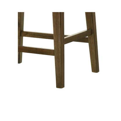 Sasha Walnut Counter Height Stool with Upholstered Seat