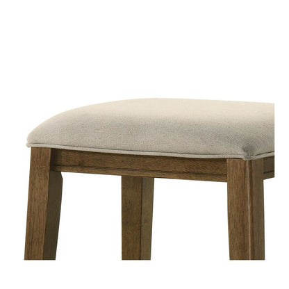 Sasha Walnut Counter Height Stool with Upholstered Seat