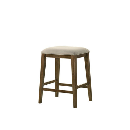 Sasha Walnut Counter Height Stool with Upholstered Seat