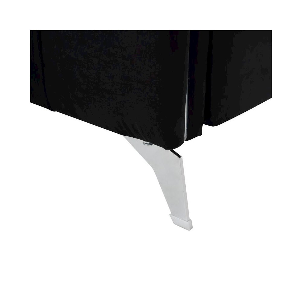 Hathaway Black Velvet Modern Chic Sofa Couch