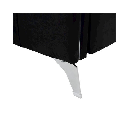 Hathaway Black Velvet Modern Chic Sofa Couch