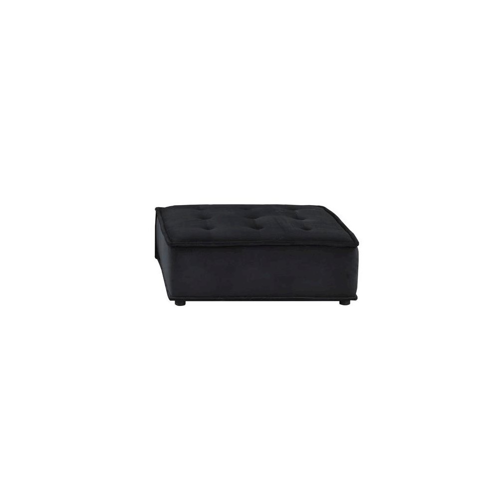 Anna Black Velvet Armless Lounge Chair