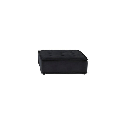 Anna Black Velvet Armless Lounge Chair