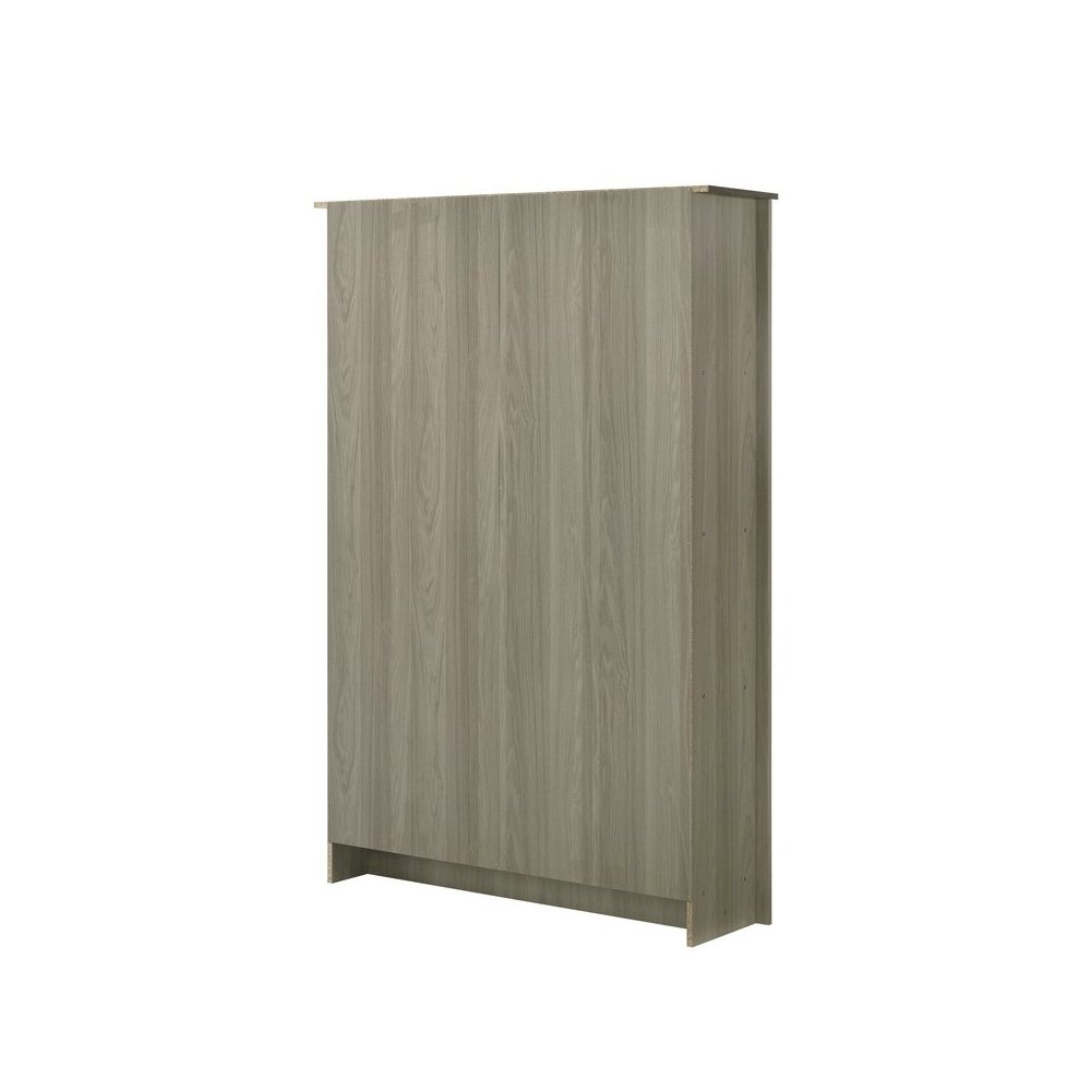 Nyla 47"W Gray Oak Bookcase Shelf with Cabinet Doors