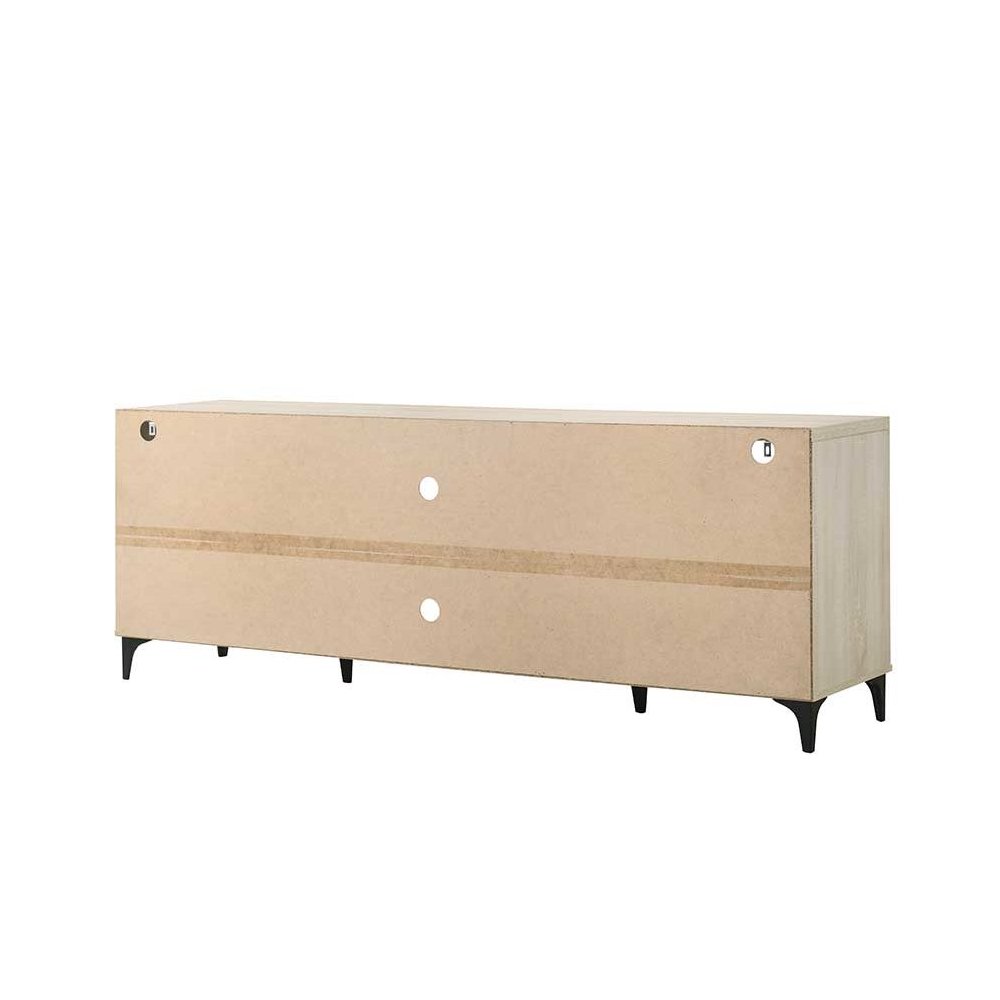 Evander 70"W Oak Finish 4-Door TV Stand