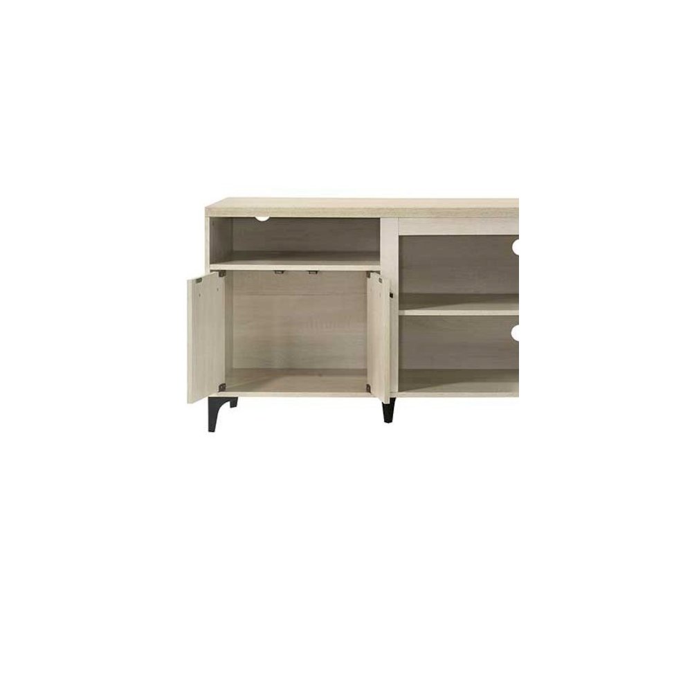 Evander 70"W Oak Finish 4-Door TV Stand