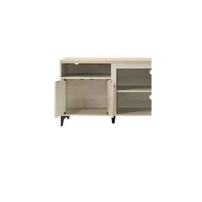 Evander 70"W Oak Finish 4-Door TV Stand