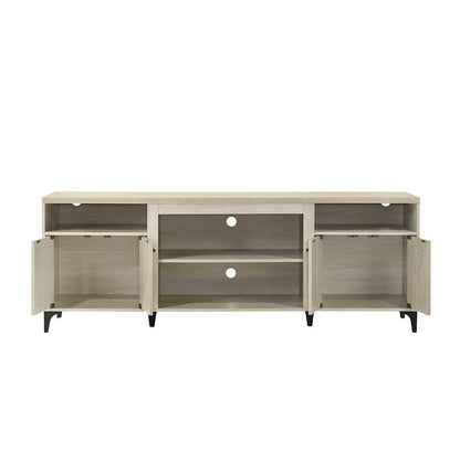 Evander 70"W Oak Finish 4-Door TV Stand