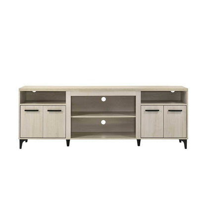 Evander 70"W Oak Finish 4-Door TV Stand