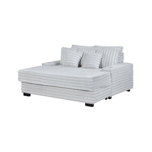 Symphony 67"W Light Gray Corduroy Oversized Sofa Chaise Lounge Chair