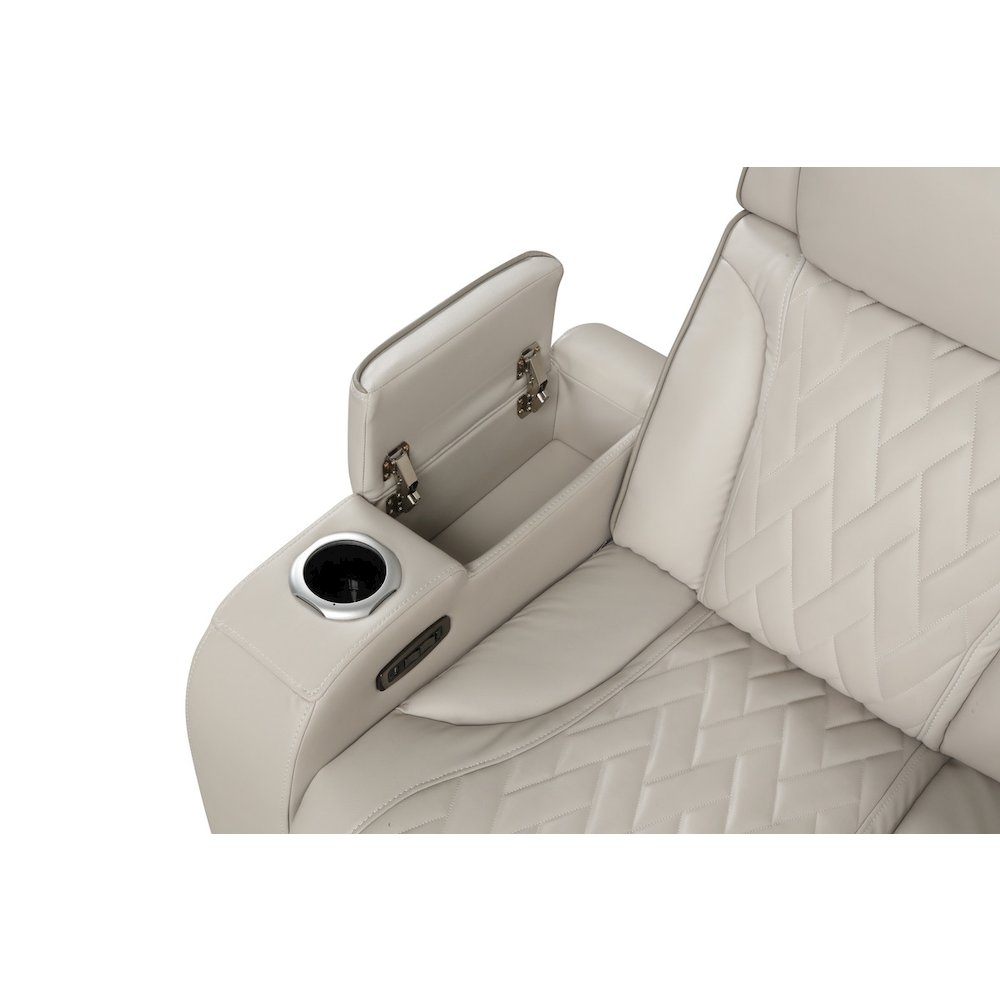117"W  Aire Transformer Power Reclining Sectional Sofa with Power Headrest