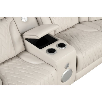 117"W  Aire Transformer Power Reclining Sectional Sofa with Power Headrest