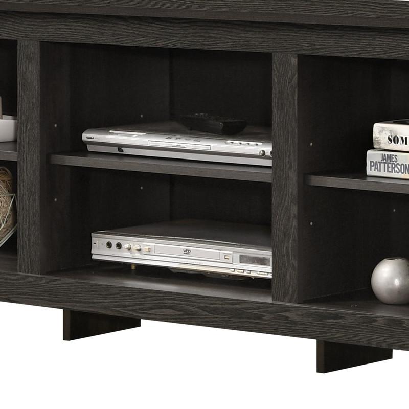 70"W TV Stand with Open Shelves and Cable Management