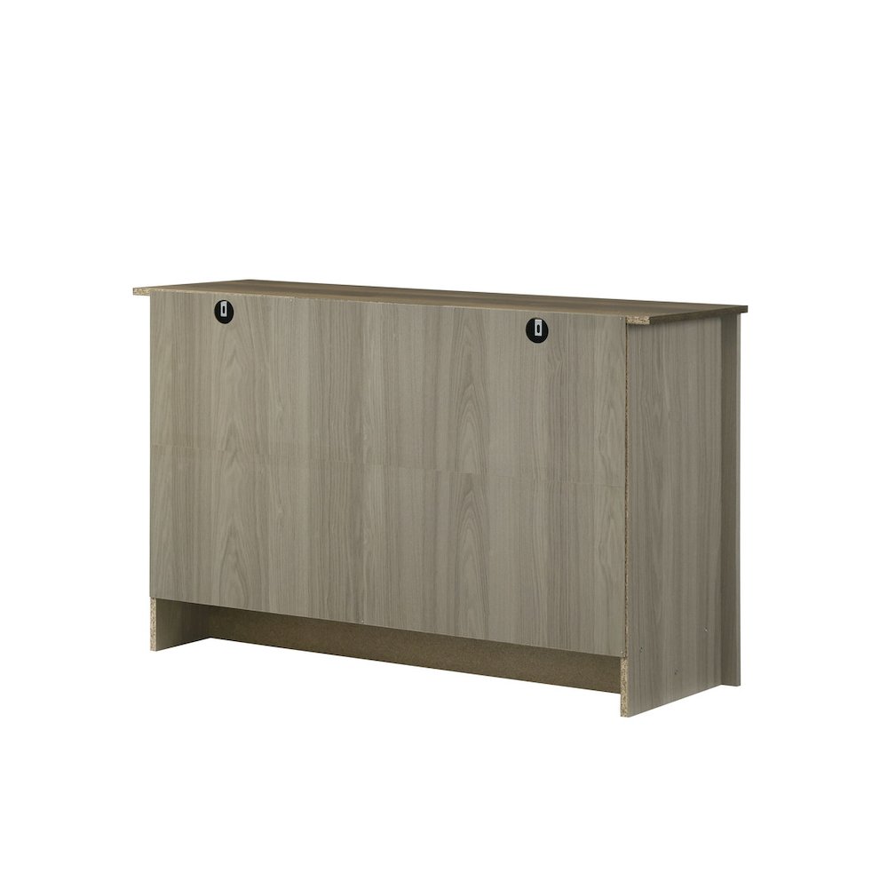 47"W Gray Oak Console Table, Buffet Table, Sideboard with Shelves